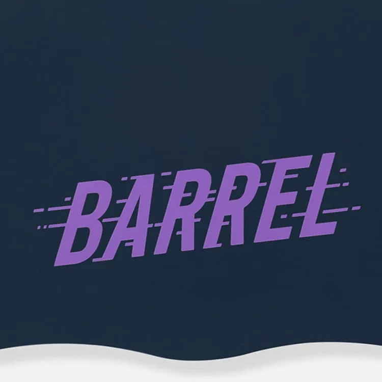Barrel Rush Silicone Swim Cap-NAVY