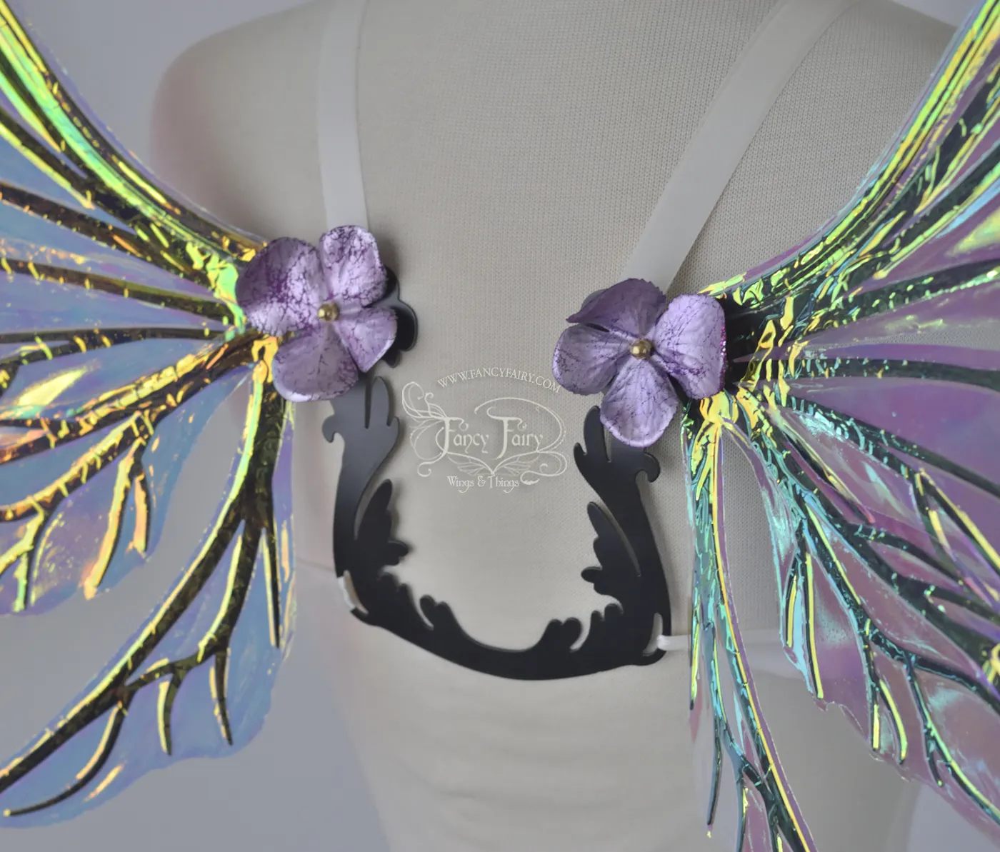 Colette 'Earth Tone' Painted Convertible Iridescent "Pix" Fairy Wings with Copper Veins