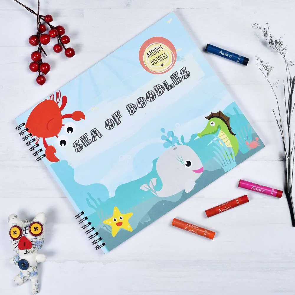 Doodle Book With Personalized Crayons - Underwater