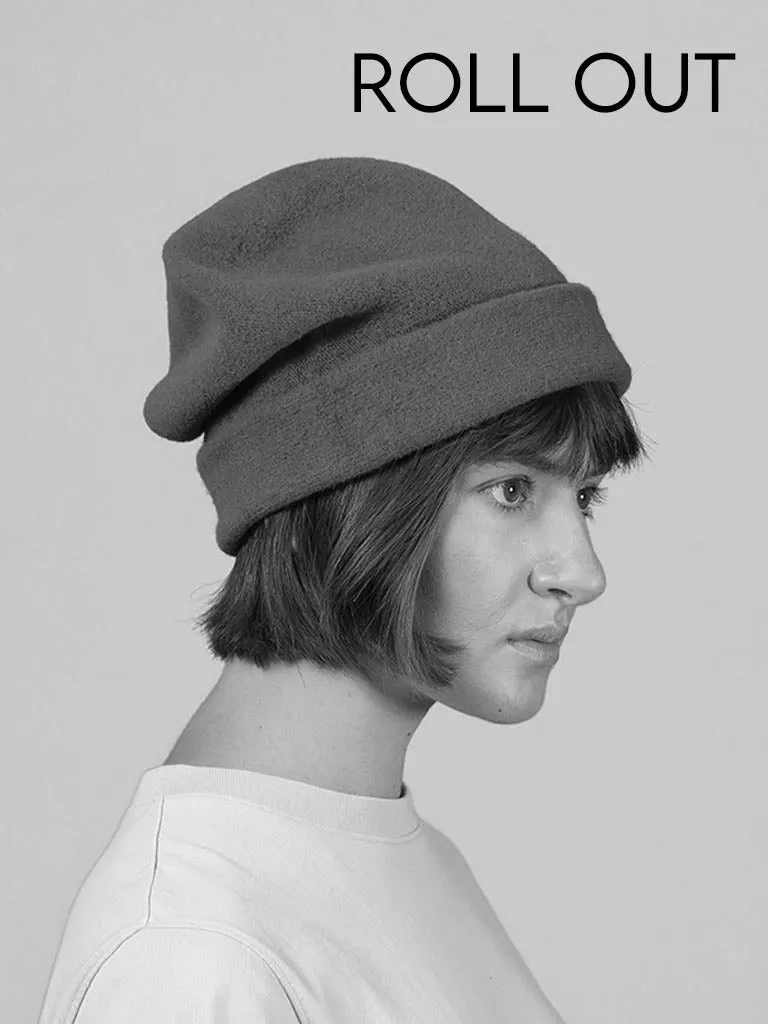 KOPKA Roll Up Woollen Beret - Mud