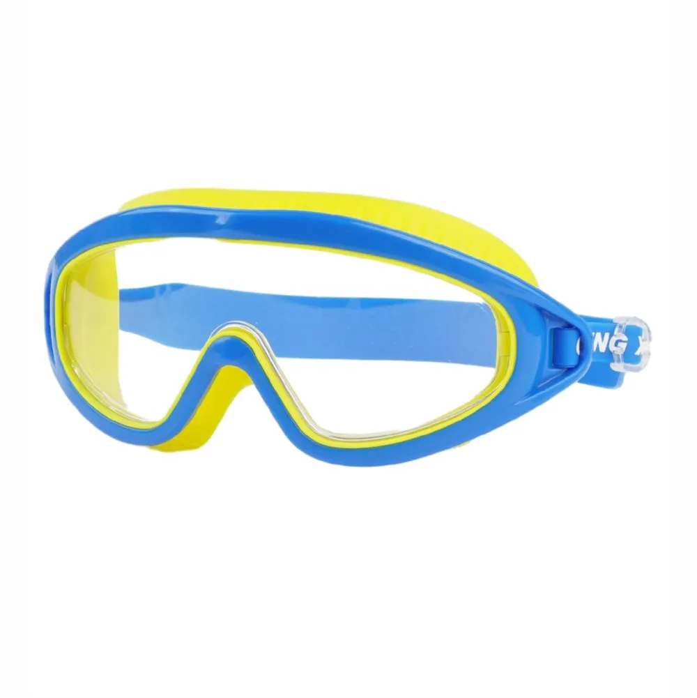 Little Surprise Box , Cheng Yellow Casket, Cobalt Border Anti Fog UV Protection Leakproof Design Swim Goggles for Kids, 8yrs -15yrs
