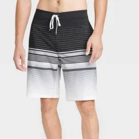 New - Men's 10" Graves Striped Board Shorts - Goodfellow & Co Charcoal 30