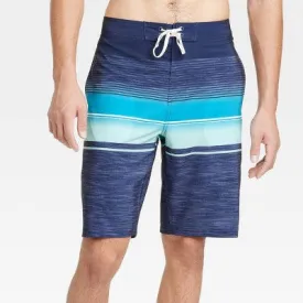 New - Men's 10" Ocean Striped Swim Shorts - Goodfellow & Co