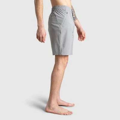 New - United By Blue Men's Recycled 9" Hybrid Travel Shorts - Limestone 30