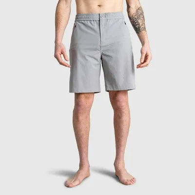 New - United By Blue Men's Recycled 9" Hybrid Travel Shorts - Limestone 30