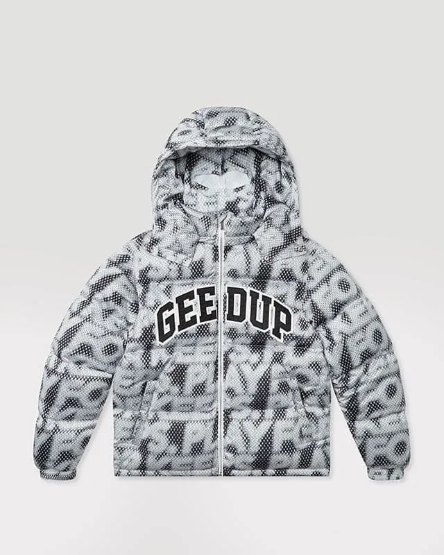 PFK Static Puffer Jacket Multi Black/Grey   Ski Mask