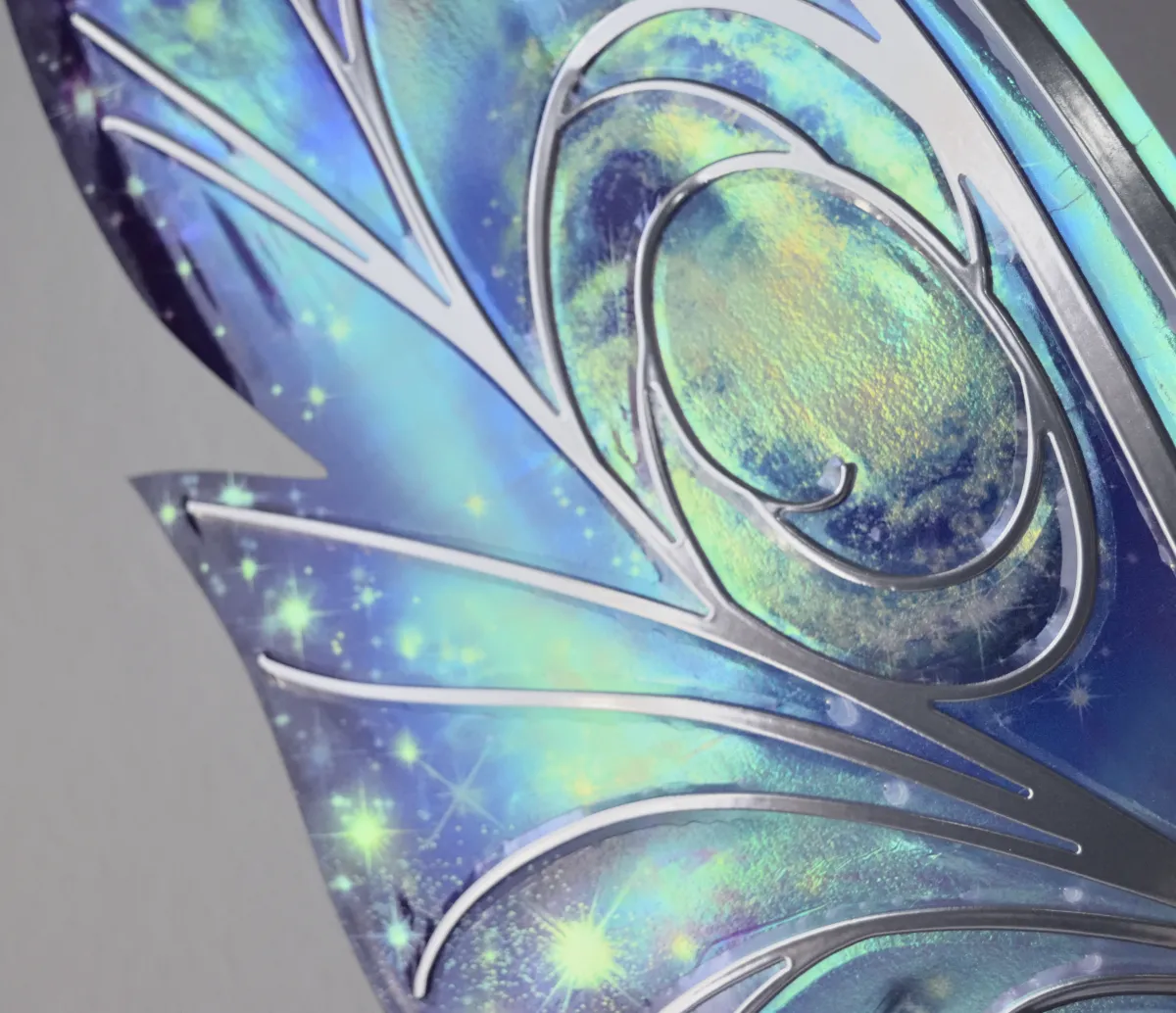 Ready to Ship Trinket 26 inch Iridescent Painted Fairy Wings in 'Celestial' with silver veins