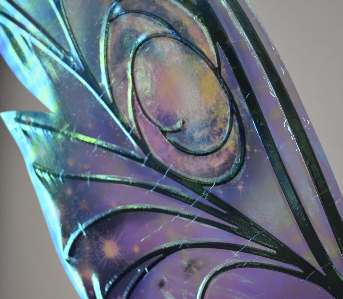 Ready to Ship Trinket 26 inch Iridescent Painted Fairy Wings in 'Celestial' with silver veins