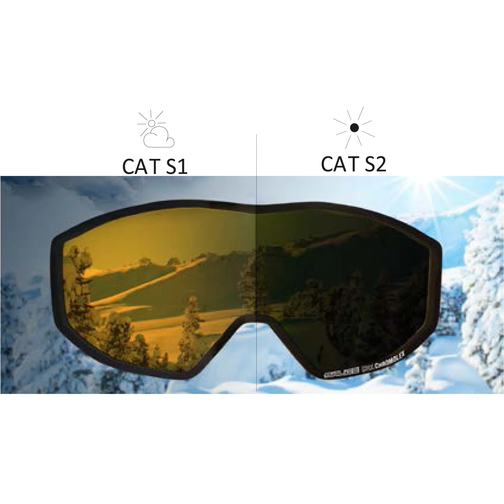 Salice 708 DACRXF Double Antifog Light Adaptive Polarised Lime