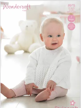 Stylecraft Wondersoft 4ply Sweater, Cardigan & Beret Knitting Pattern 8975