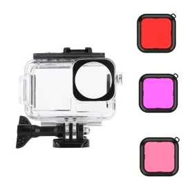 Waterproof Case Housing with 3 Pack Filter for DJI OSMO Action 3 Sports Camera Accessories