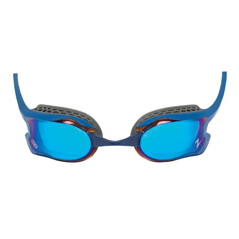 Zoggs Australia Adult FINA Raptor HCB Mirror Blue/Grey Swim Goggles